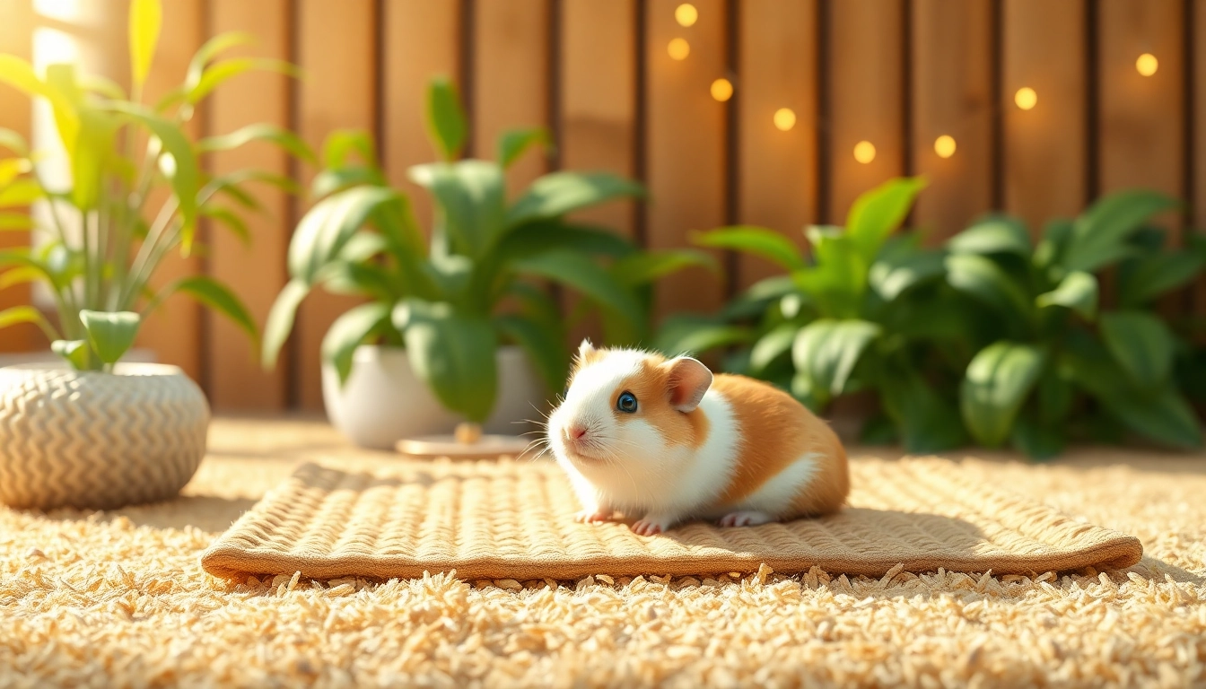 Nagermatte für Tiere in einem gemütlichen Gehege mit natürlichen Elementen.