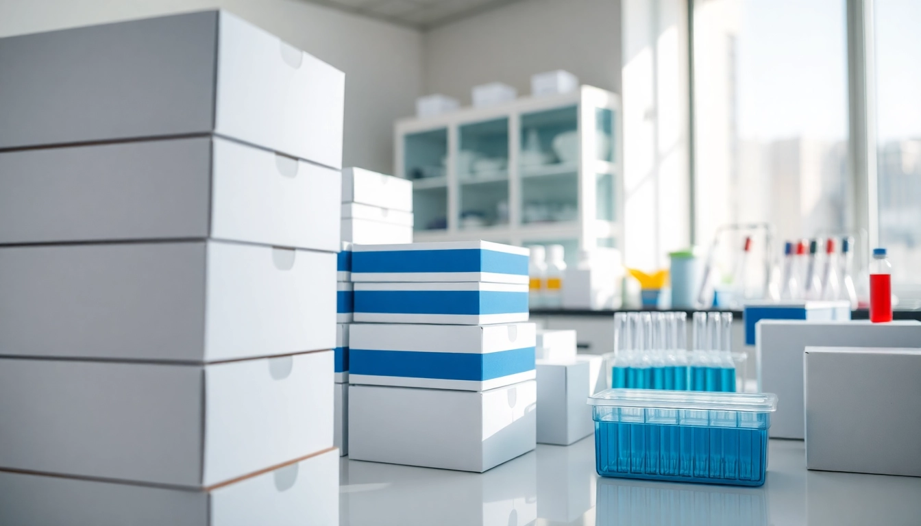 Effiziente Organisation von Labormaterial bestellen in einem modernen Labor mit hellen Farben und klaren Strukturen.