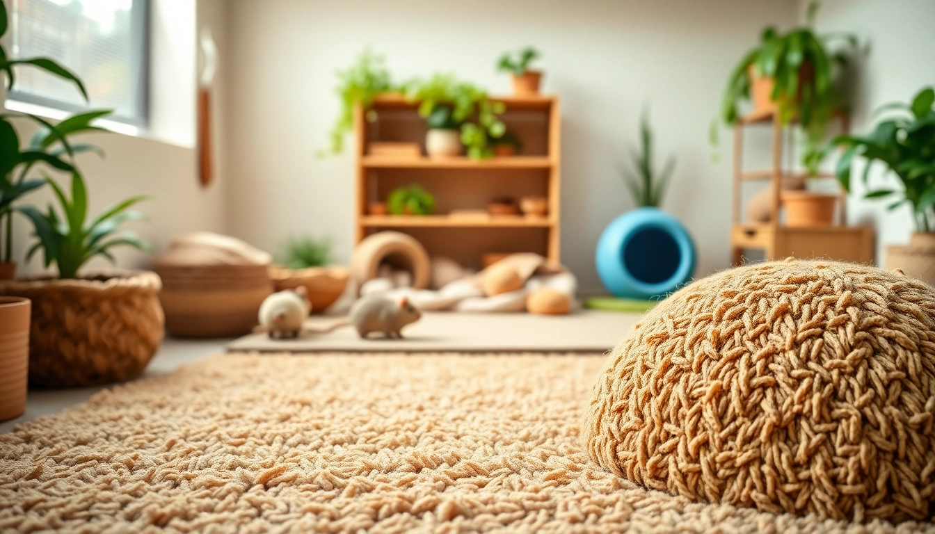 Nagermatte als optimale Unterlage für Nagetiere in einem sauberen Gehege.