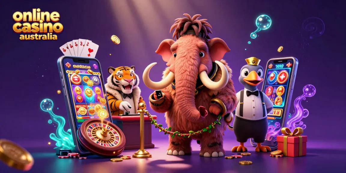 Engage with top online casino Australia featuring charismatic characters and vibrant casino elements.