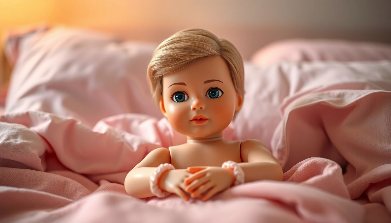 Interaktive Love Dolls in realistisch gestalteter Schlafzimmerumgebung präsentieren attraktive Merkmale.