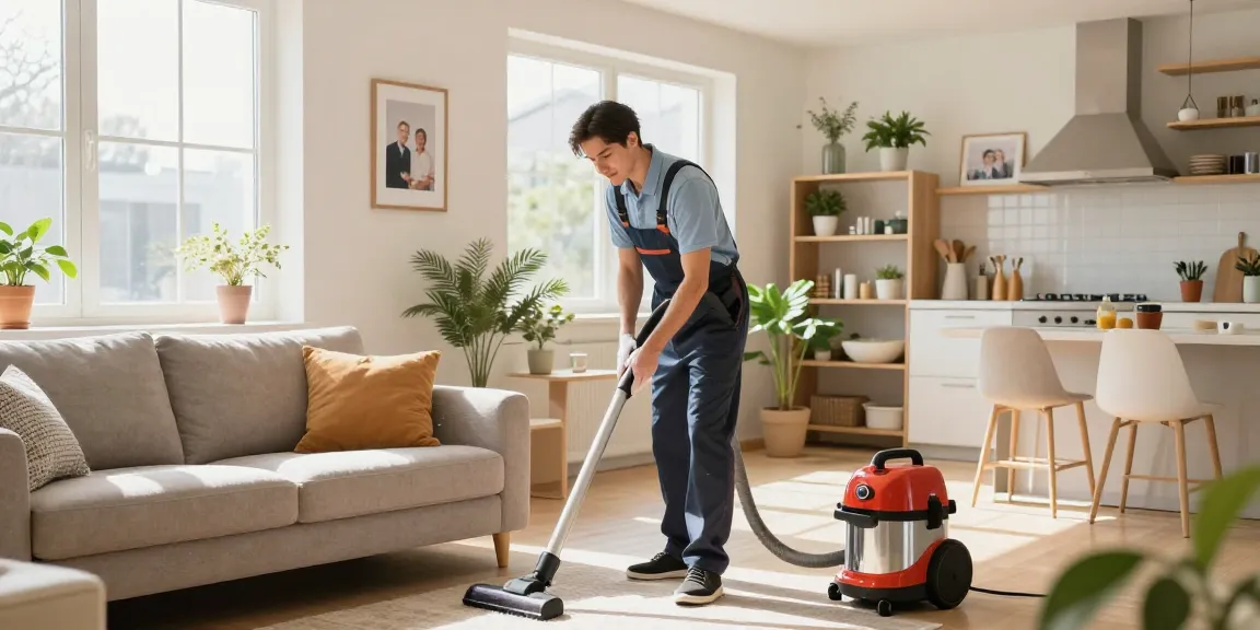 Professional cleaner in action showcasing reliable reinigungsfirmen bern service in a bright home environment.