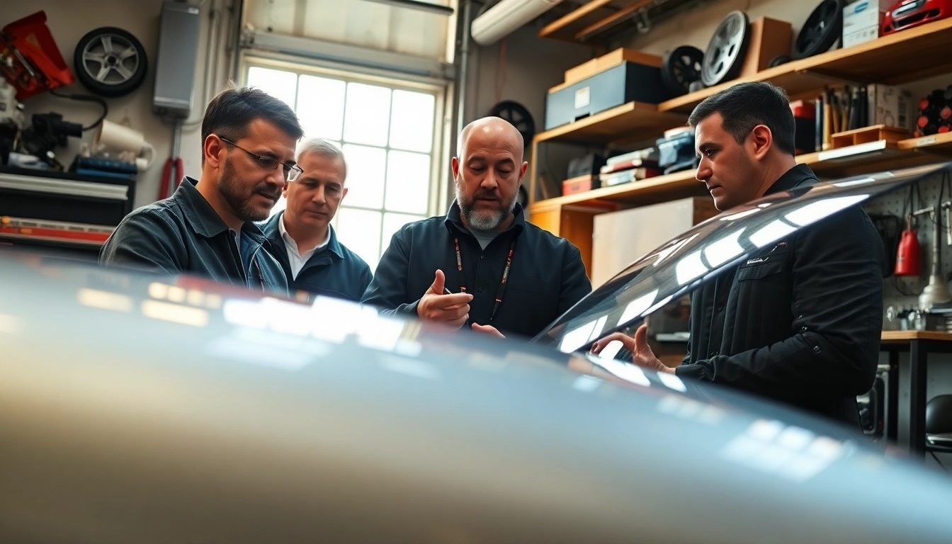 Analyzing innovative Auto Kufen details in a modern workshop environment.