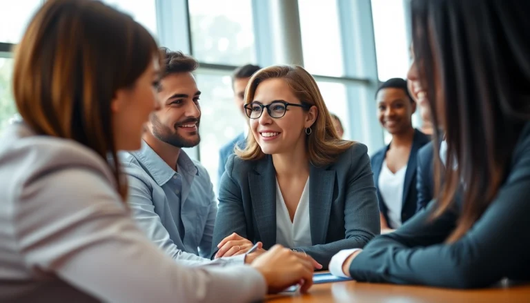 Headhunter Schweiz führt professionelle Interviews in einer modernen Büroumgebung.