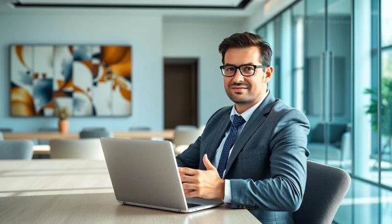 Hochqualifizierter Headhunter Schweiz zeigt professionelle Fähigkeiten in modernem Büro.